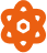 Icône orange d'un hexagramme stylisé ou d'une structure atomique. Un cercle central est entouré de six petits points.